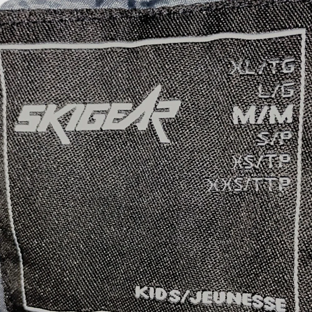 SKI GEAR Kids Sz M Snow Bibs‎ Overalls Black Youth Winter Skiing Snowboarding